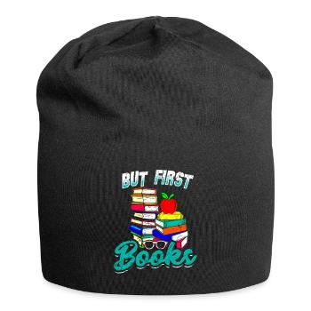 Books Book Reading Literature - Jersey Beanie - black - Front
