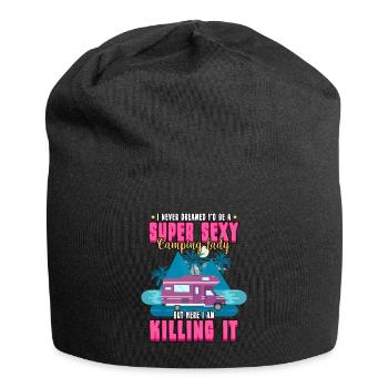 Camping Randonnée Camping Nature Tente Outdoor - Bonnet en jersey - noir - Devant