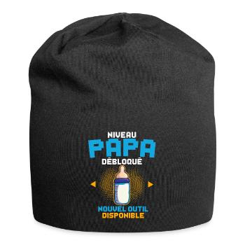 Niveau Papa Annonce Grossesse Futur Père Gamer - Bonnet en jersey - noir - Devant