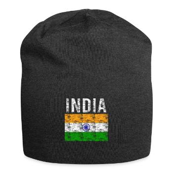 India Flag Vintage - Jersey Beanie - charcoal grey - Front