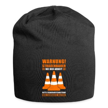 Straßenbauer Straßenbau Straßenmeisterei Geschenk - Jersey-Beanie - Schwarz - Vorne
