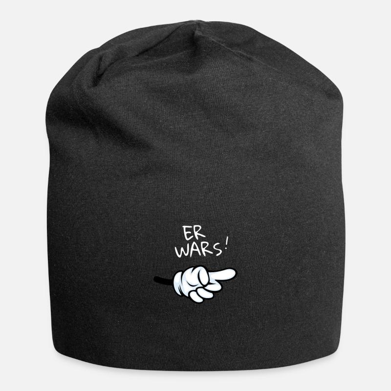 Er wars - Jersey-Beanie - Schwarz