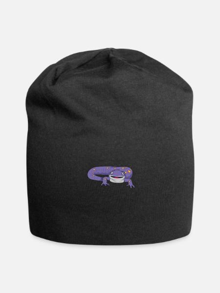 Schwanzlurch Molch Salamander - Jersey-Beanie - Schwarz