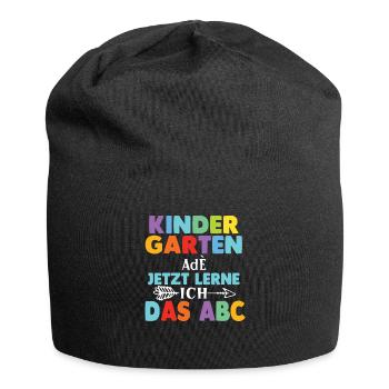 Erster Schultag Schulanfang Schulkind - Jersey-Beanie - Schwarz - Vorne