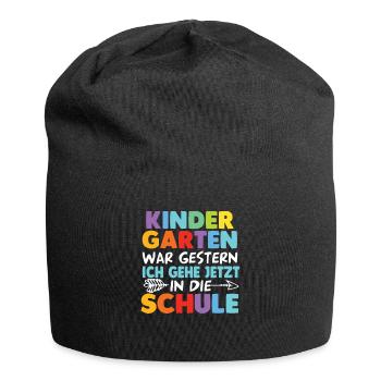 Kindergarten Abschied Schulanfang Schulkind - Jersey-Beanie - Schwarz - Vorne