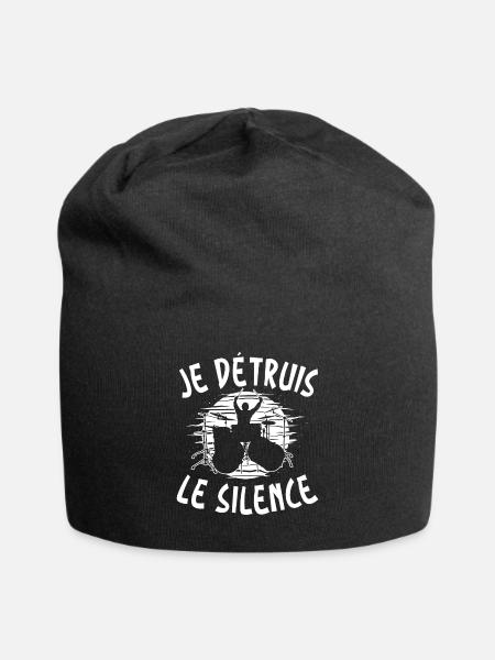 Je Détruis Le Silence Batterie Batteur - Bonnet en jersey - noir