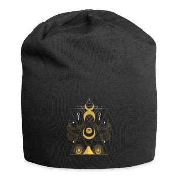 Ägyptische Auge von Ra Ägypten Pyramide - Jersey-Beanie - Schwarz - Vorne