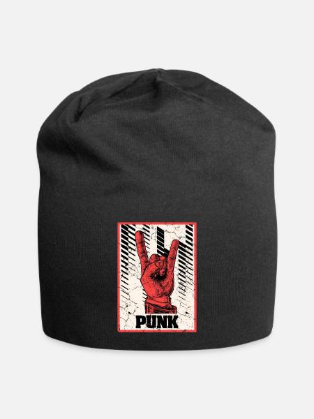 Devil's Horn Punks Punk - Jersey Beanie - black