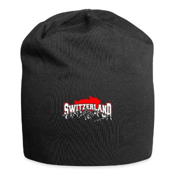 Suisse Tshirt Drapeau Switzerland Zurich Berne - Bonnet en jersey - noir - Devant