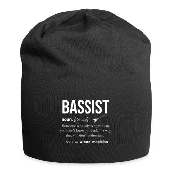 Bassiste guitariste Basser Contrebasse cadeau basse - Bonnet en jersey - noir - Devant