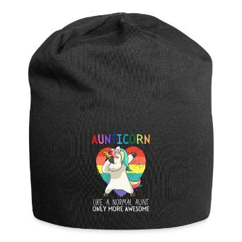 Aunticorn Dabbendes Unicorn Dabbing Unicorn Aunt - Jersey Beanie - black - Front
