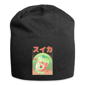 Retro japanische Wassermelone Soda - Vaporwave - Jersey-Beanie - Schwarz - Vorne