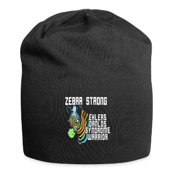 Conscience du syndrome d’Ehlers-Danlos Zèbre Forte - Bonnet en jersey - noir - Devant
