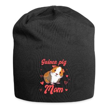 Guinée Pig Mom rongeur cobaye maman - Bonnet en jersey - noir - Devant