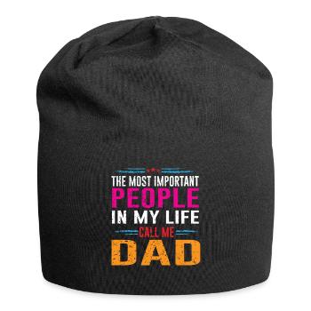 Meilleur papa I meilleur papa - Bonnet en jersey - noir - Devant