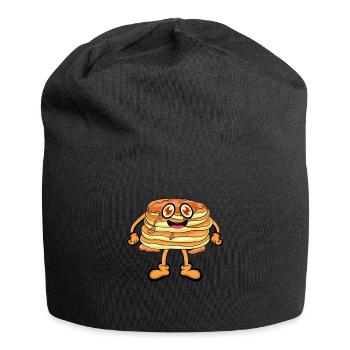 Pancakes Pfannkuchen - Jersey-Beanie - Schwarz - Vorne