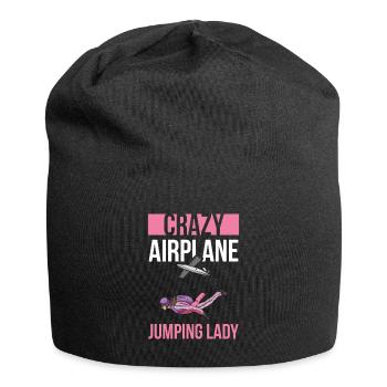 Skydiving Design for a Skydiving Woman - Jersey Beanie - black - Front