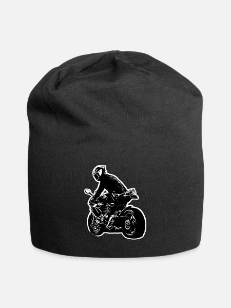 Motorcycle Lifestyle / Motorcycle / Motorcyclebiker - Jersey Beanie - black