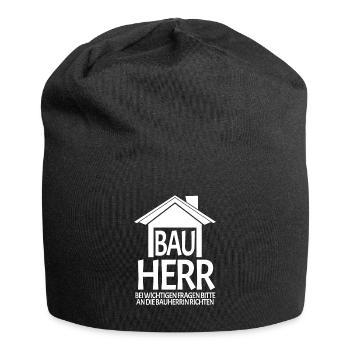Bauherr Hausbau Baustelle - Jersey-Beanie - Schwarz - Vorne