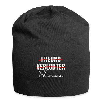 Freund Verlobter Ehemann Hochzeitstag Ehemänner - Jersey-Beanie - Schwarz - Vorne