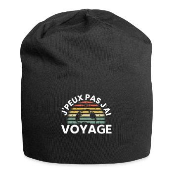 Je Peux Pas J'Ai Voyage - Bonnet en jersey - noir - Devant