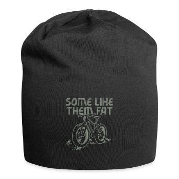 Cycling Fat Tire Mountain Bike Bicycling Biker - Jersey Beanie - black - Front