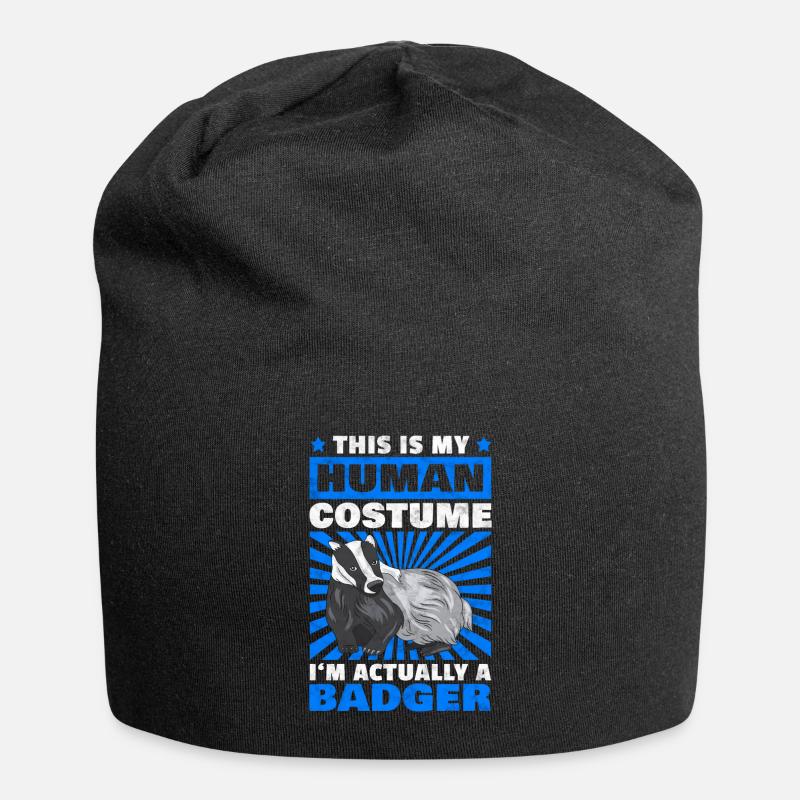 Das ist mein Honigdachs Kostüm Dachs Spruch - Jersey-Beanie - Schwarz