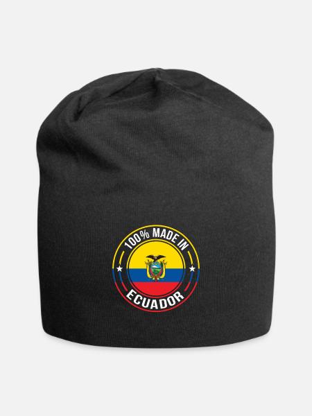 Équateur - Bonnet en jersey - noir