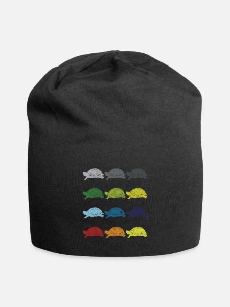 Neon Pop Art Retro Turtle Animal Gift - Jersey Beanie - black