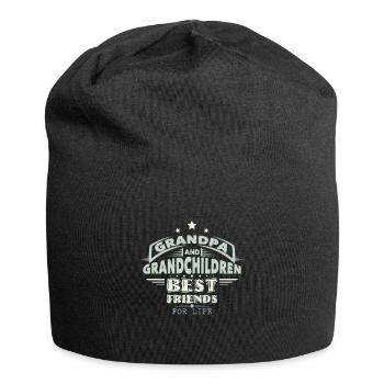 Grand-père et petits-enfants - Bonnet en jersey - noir - Devant