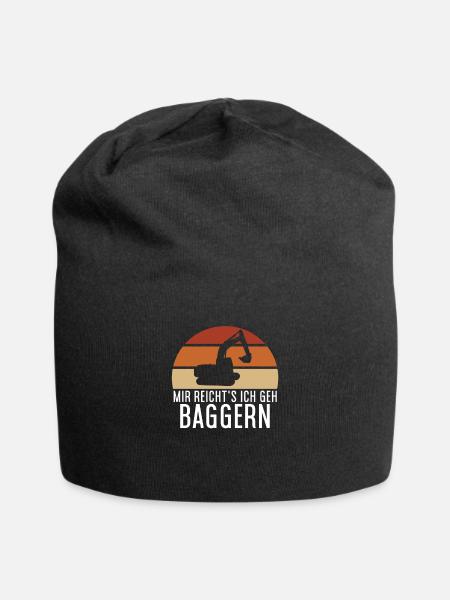 Mir Reichts Ich Geh Baggern - Baggerfahrer Bagger - Jersey-Beanie - Schwarz