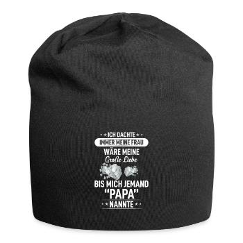 Papa - Jersey-Beanie - Schwarz - Vorne