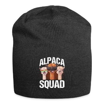 Alpaca Squad Alpapaka Lama Cadeau Alpagas - Bonnet en jersey - charbon - Devant