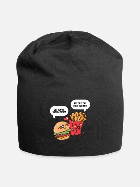 Burger Et Fries Burger cadeau - Bonnet en jersey - noir