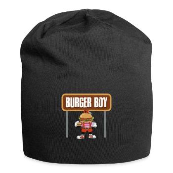 Burger Boy Burger Geschenk - Jersey-Beanie - Schwarz - Vorne