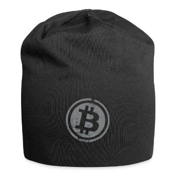 Bitcoin Button Kryptowährungen Bitcoins - Jersey-Beanie - Schwarz - Vorne