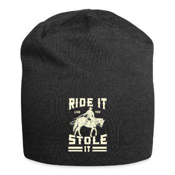 Horses Horseman Horse Gift - Jersey Beanie - charcoal grey - Front