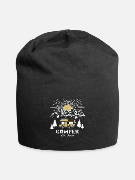 Camper On Tour Van Camper Camper Camper Motorhome Motorhome - Jersey Beanie - black