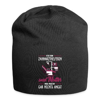 Zahnarzthelferin Mutter Zahnärztin Zahnarzt Zähne - Jersey-Beanie - Schwarz - Vorne
