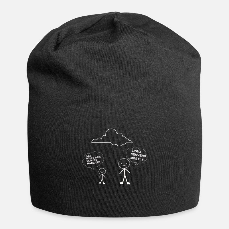 Père et fils Linux - Bonnet en jersey - noir