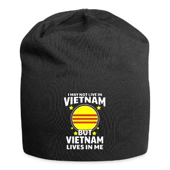 Vietnam Flag Love Home Heart Flag I Gift - Jersey Beanie - black - Front