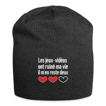 Jeux-Vidéos Ont Ruine Ma Vie IL M'en Reste Deux - Bonnet en jersey - charbon - Devant