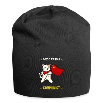 My Cat is a Communist - Jersey Beanie - black - Front