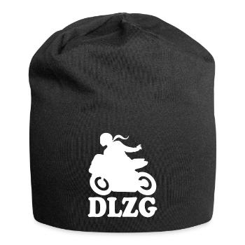 DLZG Motorradfahrerin Die Linke zum Gruß Motorrad - Jersey-Beanie - Schwarz - Vorne