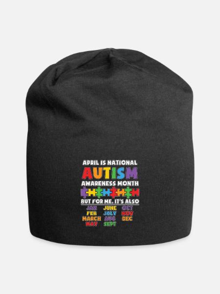 Autismus Autist Asberger Autismus Awareness Puzzle - Jersey-Beanie - Schwarz