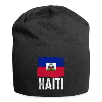 Haïti vacances drapeau Haïti - Bonnet en jersey - noir - Devant