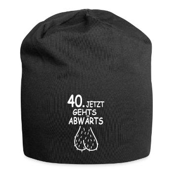 40. Geburtstag Party Geschenke 40 Jahre Hodensack - Jersey-Beanie - Schwarz - Vorne