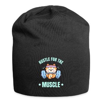 Entraînez-vous pour les muscles de chien chien d’entraînement - Bonnet en jersey - noir - Devant