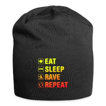 Rave Raver EDM Festival Spruch Lustig - Jersey-Beanie - Schwarz - Vorne