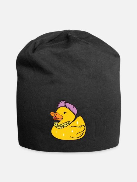 Gangster bath duck, small bandit, cool robber. - Jersey Beanie - black